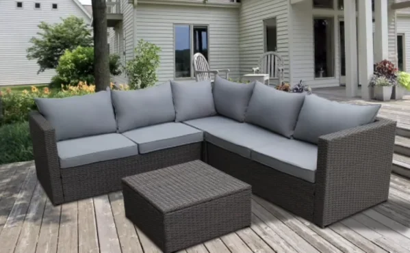 LindoMar Bayside Retreat Outdoor Sectional - Stone Grey