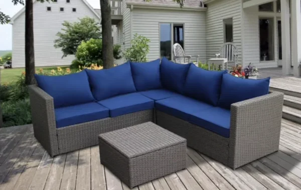 LindoMar Bayside Retreat Outdoor Sectional - Deep Navy
